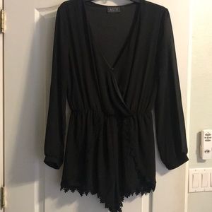 NWOT Astr Black Romper
